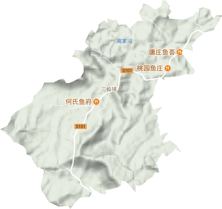三蛟鎮地形圖