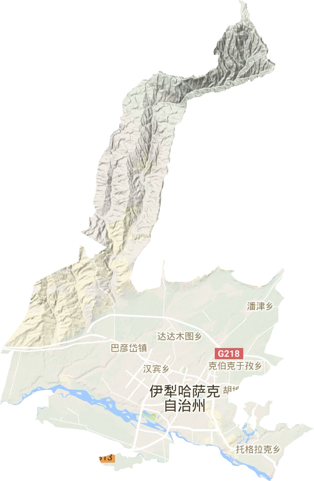 伊寧市地形圖