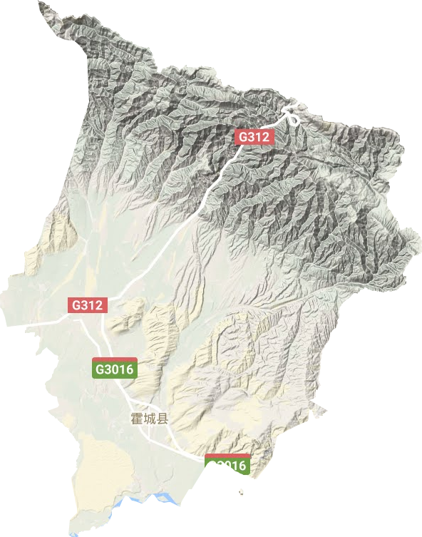 霍城縣地形圖
