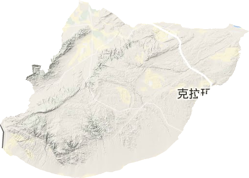 托里縣地形圖
