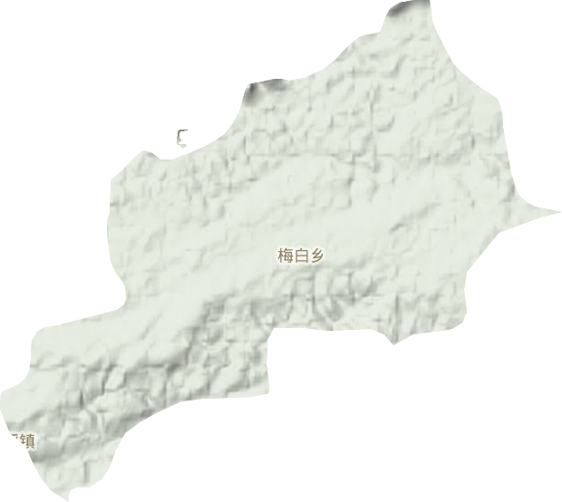 梅白鄉(xiāng)地形圖