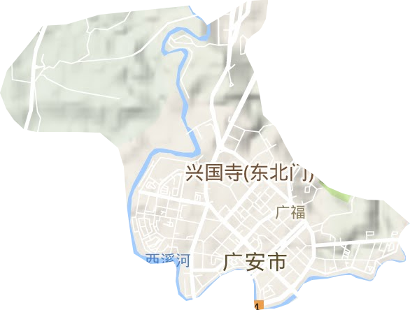 廣福街道地形圖