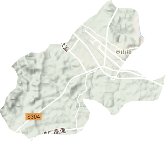 棗山鎮地形圖
