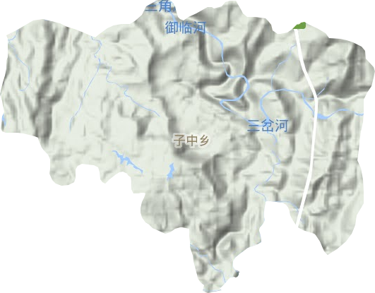 子中鄉(xiāng)地形圖
