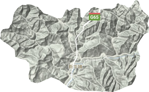 新華鎮地形圖