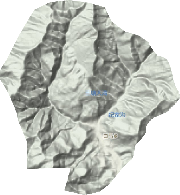 白馬鄉(xiāng)地形圖