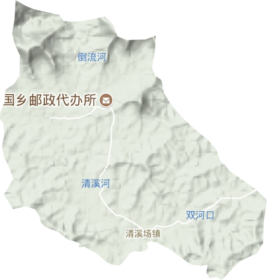 清溪場鎮地形圖