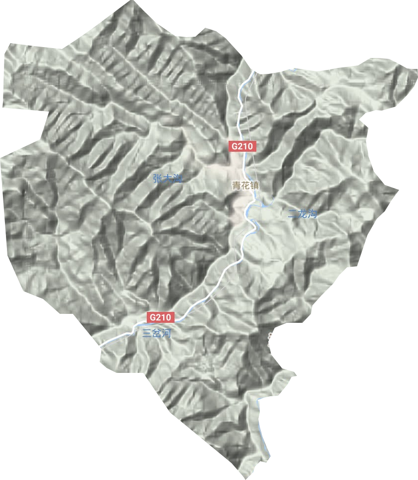 青花鎮地形圖