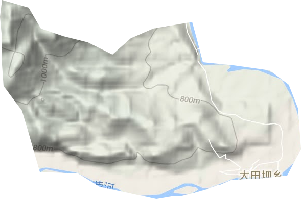 大田壩鄉地形圖
