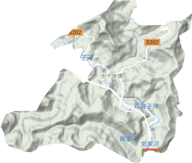 水寧寺鎮地形圖