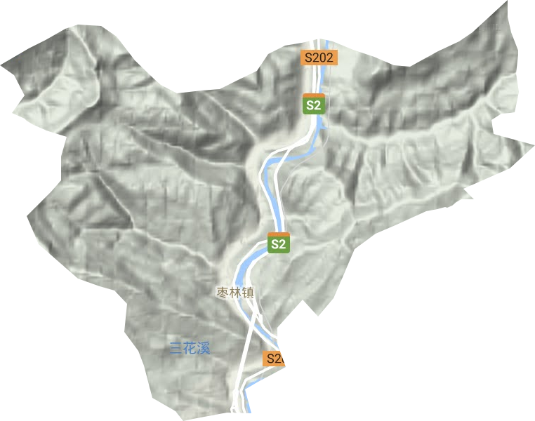 棗林鎮地形圖
