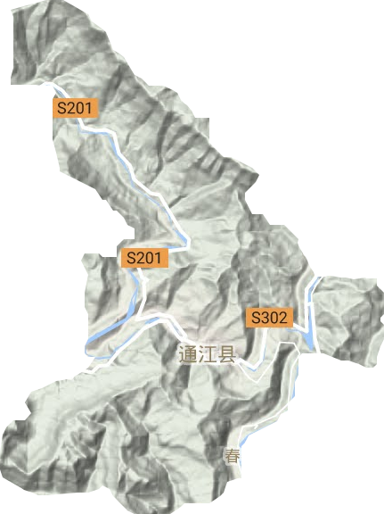 諾江鎮(zhèn)地形圖