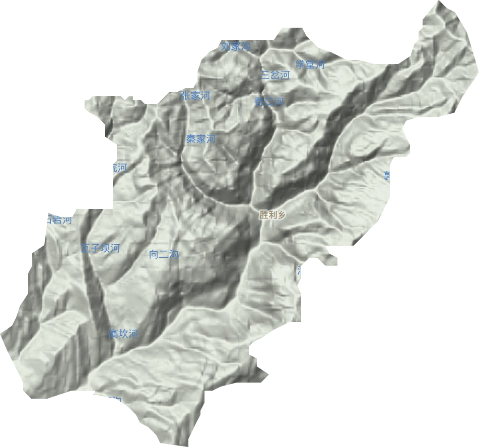 勝利鄉(xiāng)地形圖