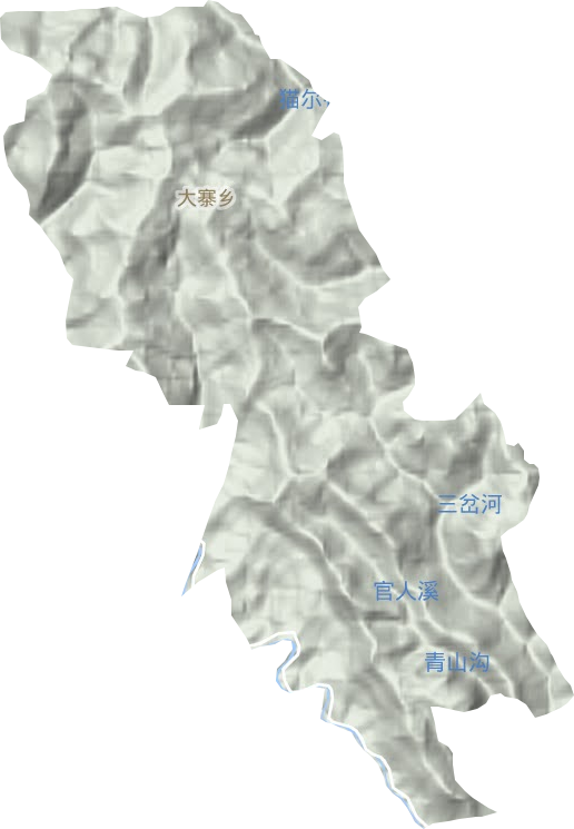大寨鄉地形圖