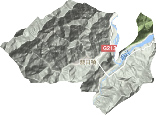 漩口鎮地形圖