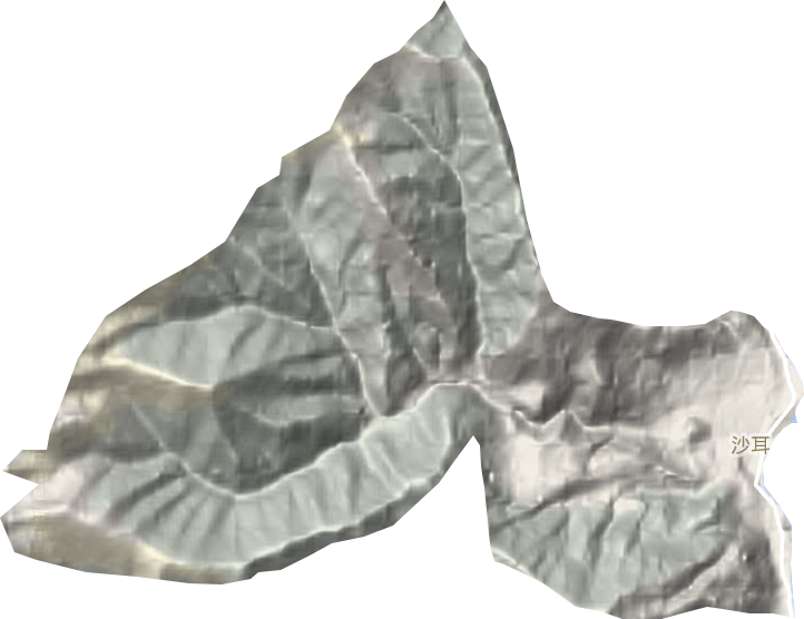 沙耳鄉(xiāng)地形圖
