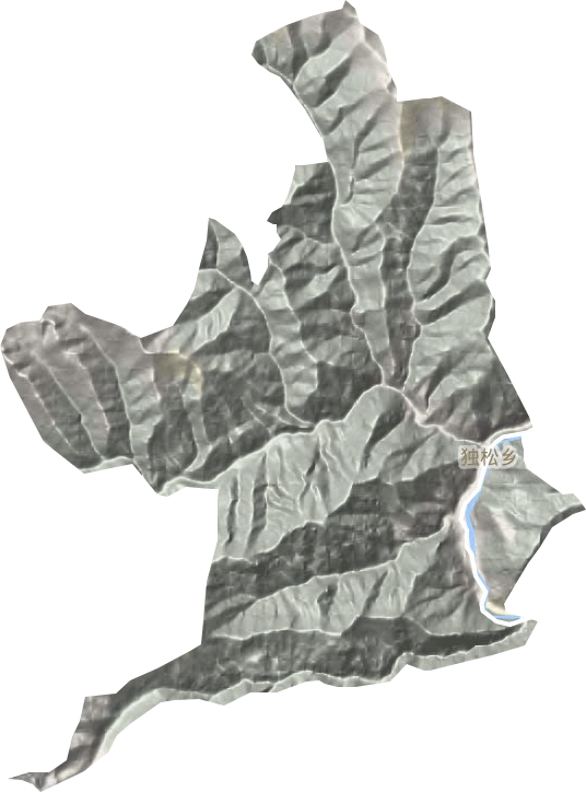 獨松鄉(xiāng)地形圖