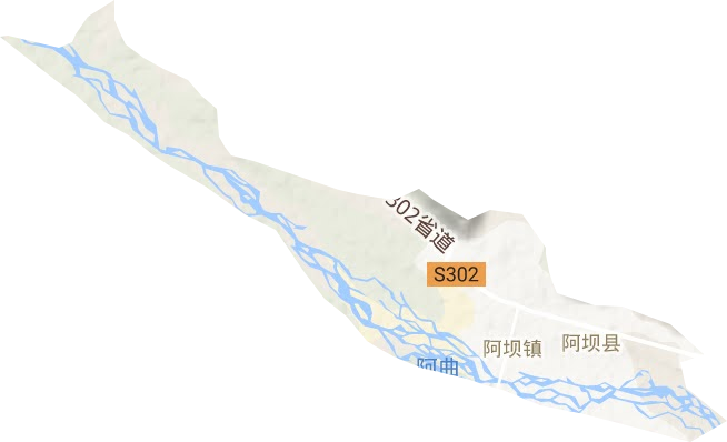 阿壩鎮地形圖