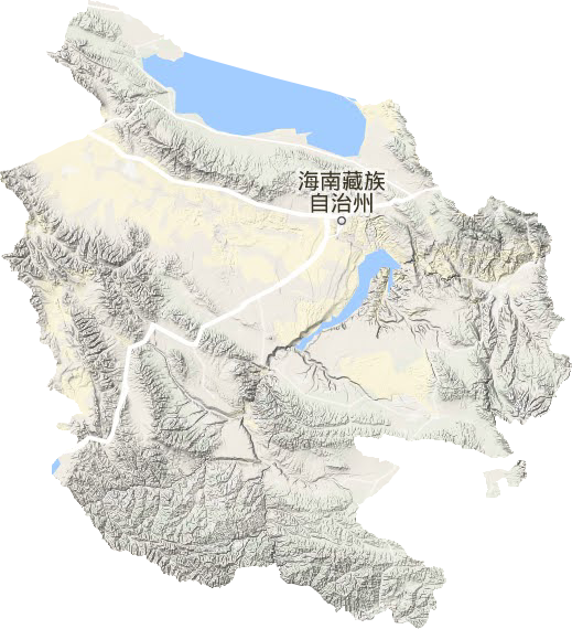 海南藏族自治州地形圖