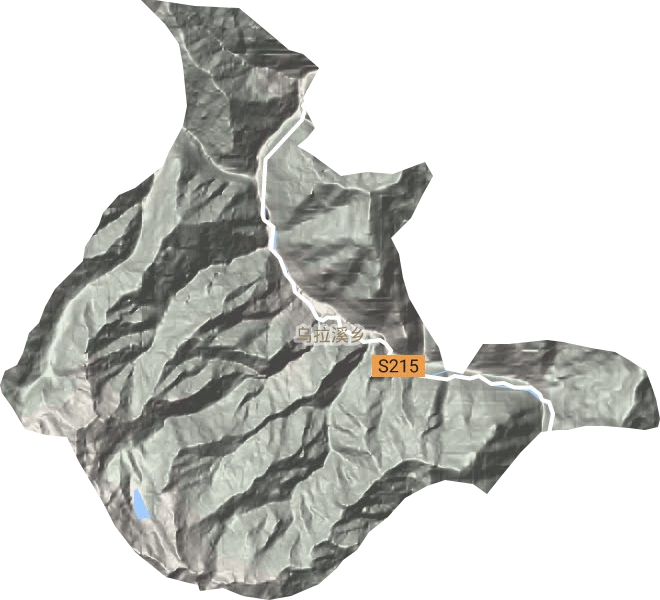 烏拉溪鄉地形圖