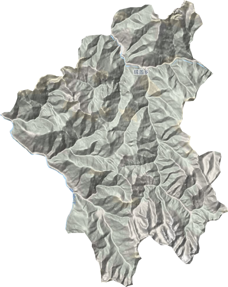絨蓋鄉地形圖