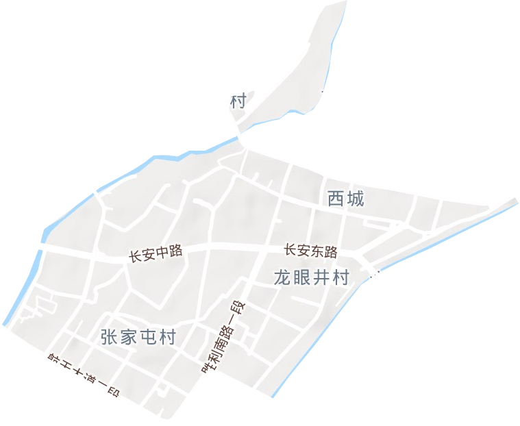 西城街道地形圖