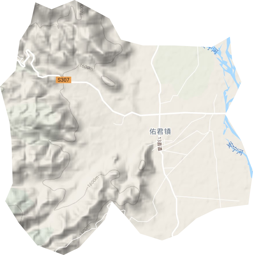 佑君鎮(zhèn)地形圖
