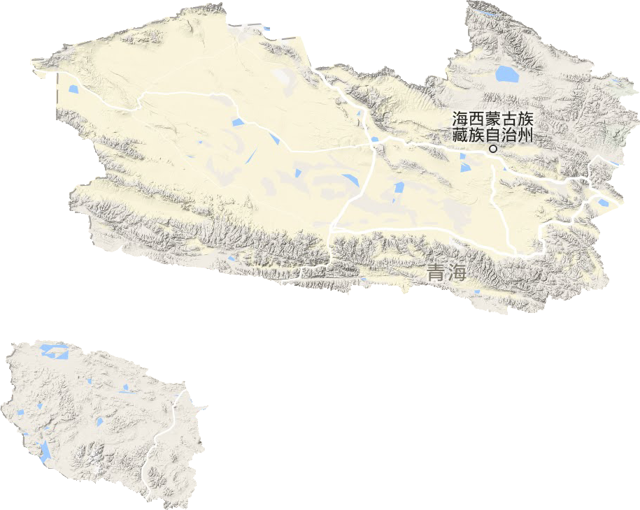 海西蒙古族藏族自治州地形圖