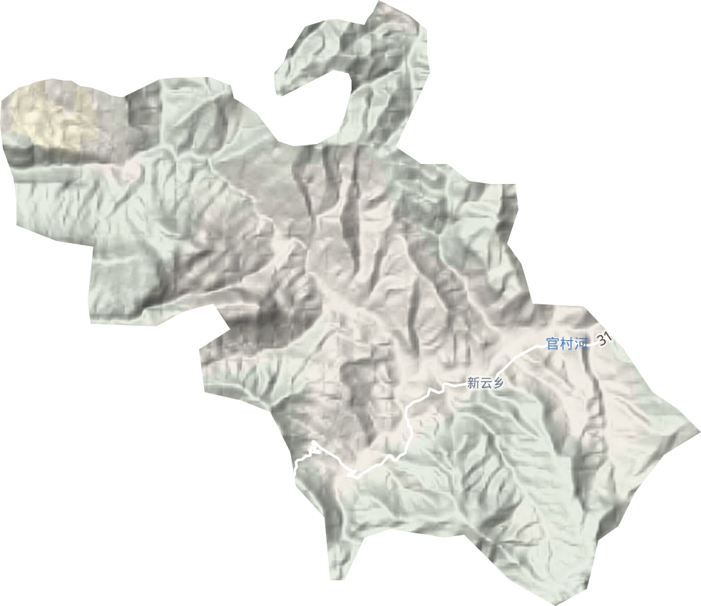新云鄉(xiāng)地形圖
