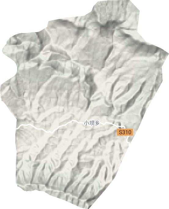 小壩鄉地形圖