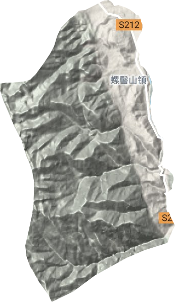 螺髻山鎮地形圖