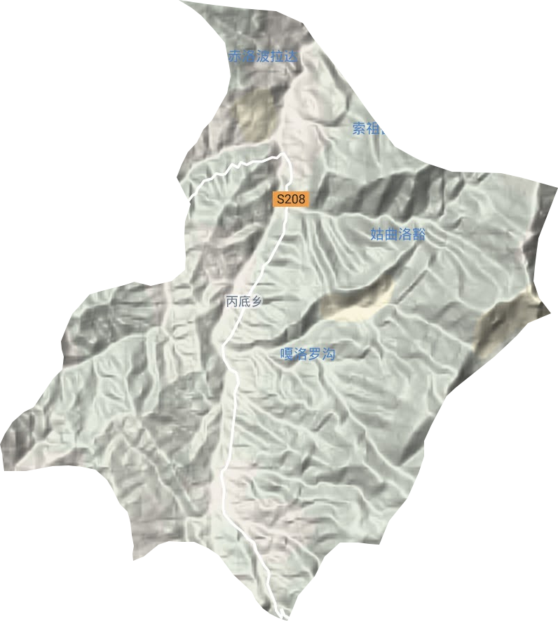 丙底鄉地形圖