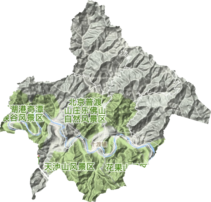 十渡鎮地形圖