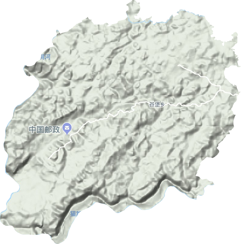 谷堡鄉(xiāng)地形圖