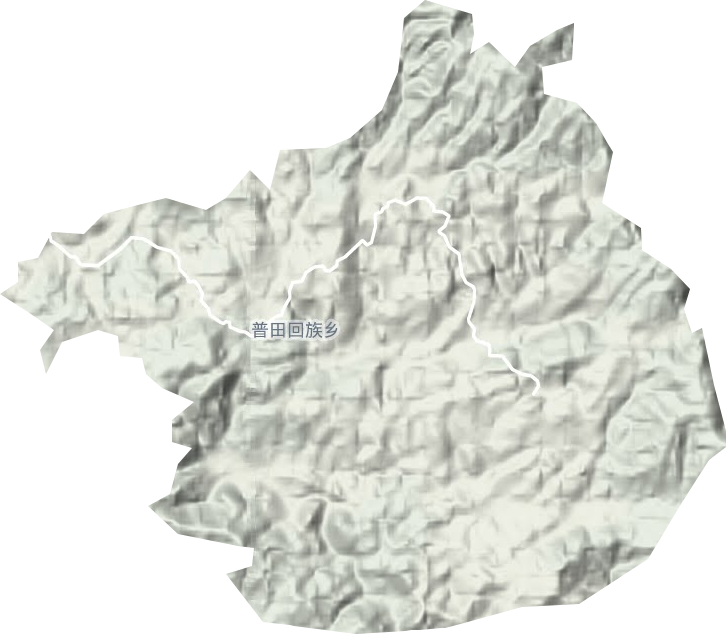 普田回族鄉(xiāng)地形圖