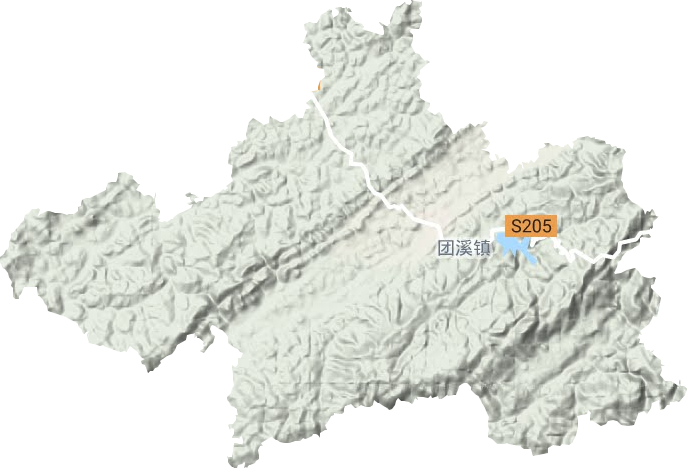 團溪鎮(zhèn)地形圖
