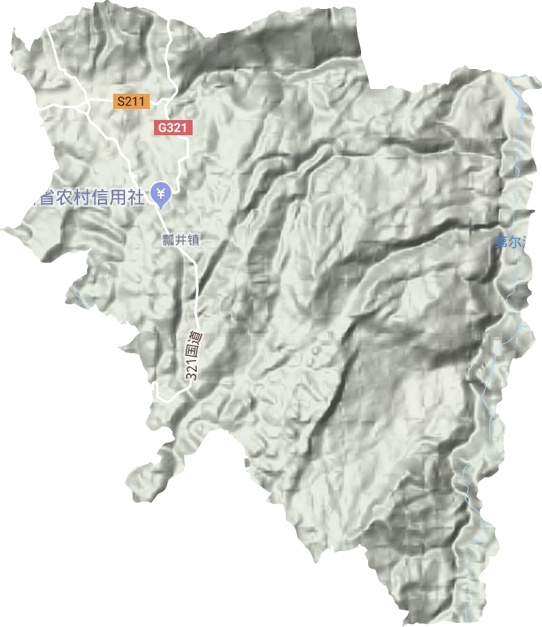 瓢井鎮地形圖