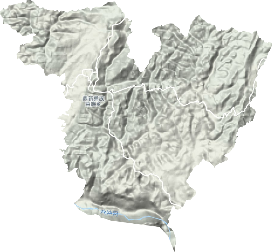鼎新鄉(xiāng)地形圖