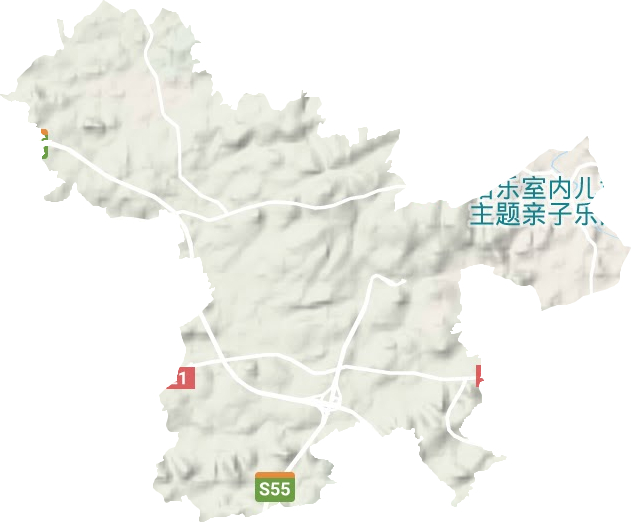 杜鵑辦事處地形圖