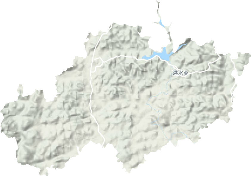 洪水鎮地形圖