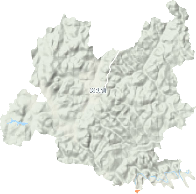 嵐頭鎮地形圖
