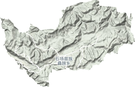 石場(chǎng)苗族彝族鄉(xiāng)地形圖