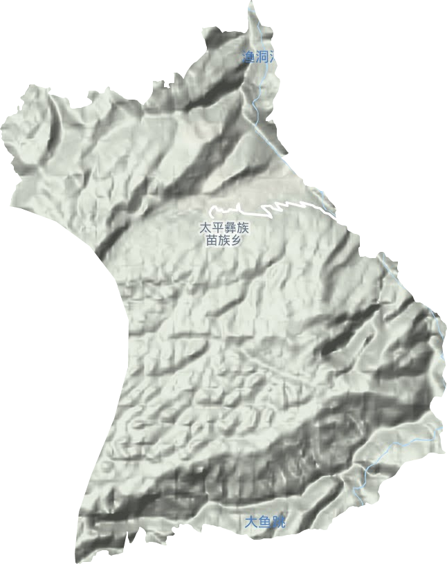 太平彝族苗族鄉地形圖