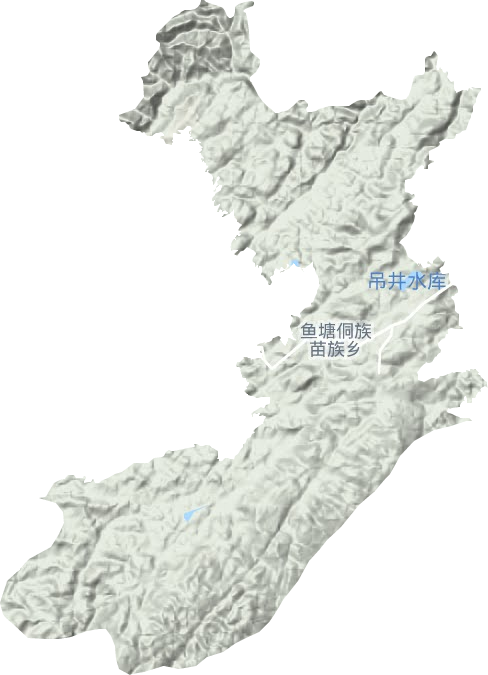 魚塘鄉地形圖