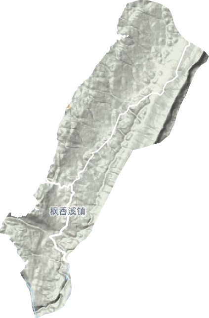 楓香溪鎮(zhèn)地形圖