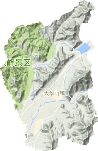 大華山鎮(zhèn)地形圖