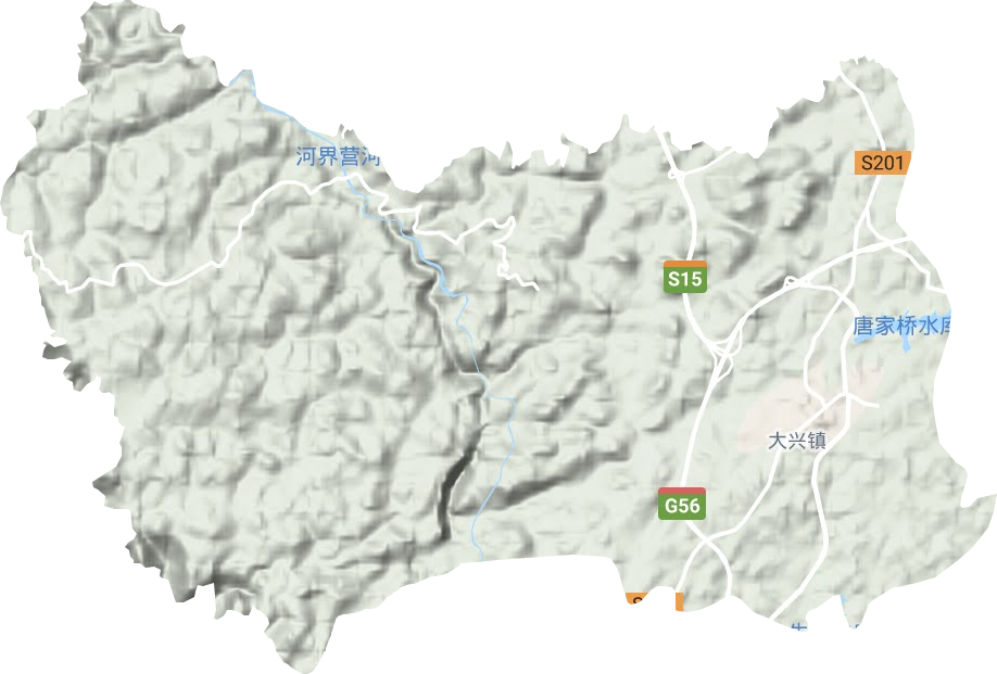 大興街道地形圖