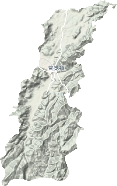 普覺鎮地形圖