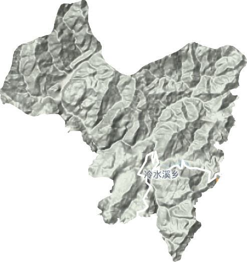 冷水溪鄉(xiāng)地形圖