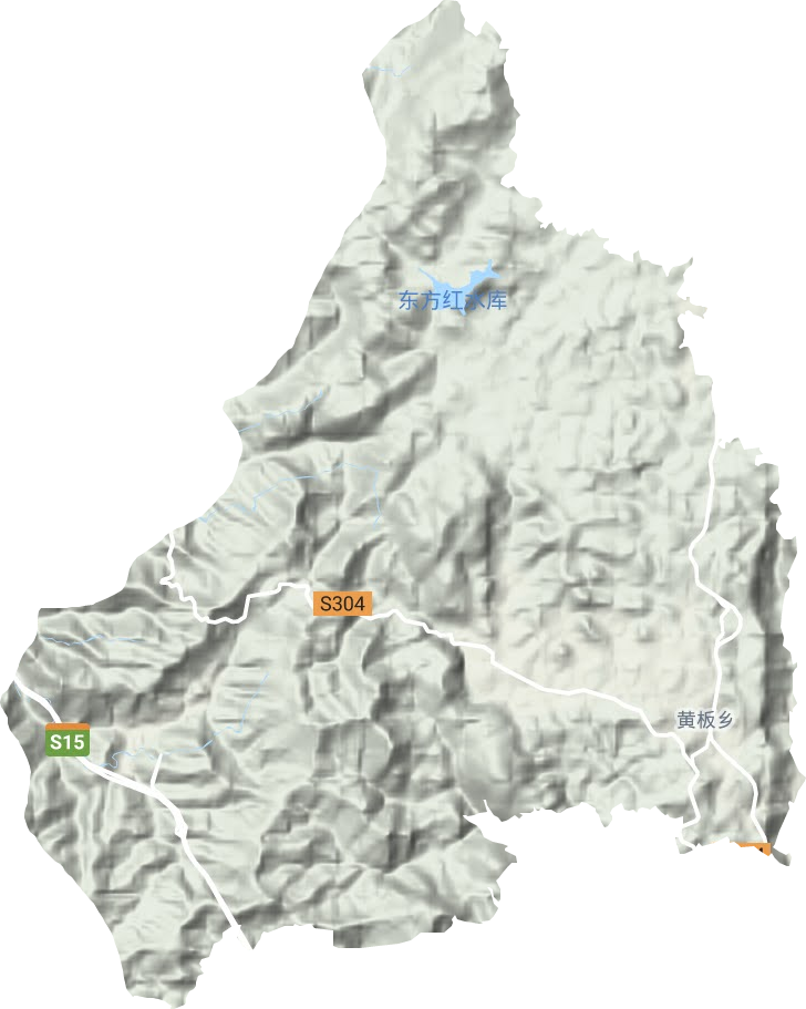 黃板鄉(xiāng)地形圖